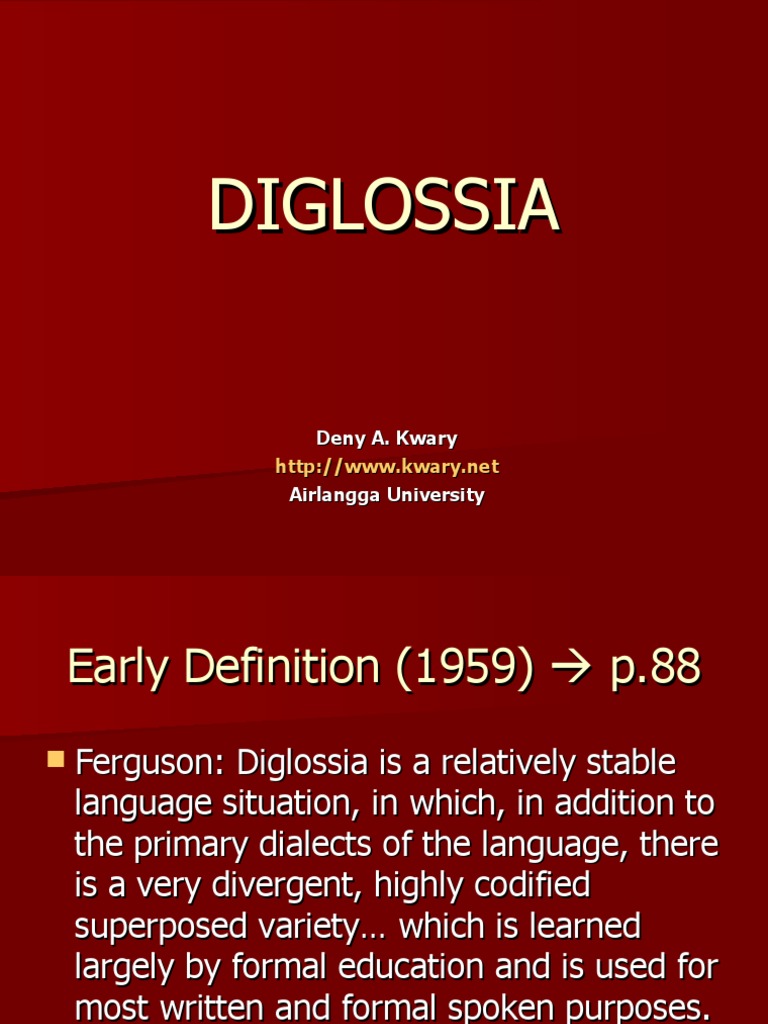 Understanding Diglossia in Linguistics | PDF | English Language ...