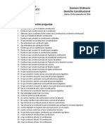 Examen Ordinario Derecho Constitucional 2016