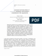 Allen e Meyer 1990 - The Measurement and Antecedents of Affective, Continuance and Normative