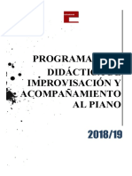 Improvisacin y Acompaamiento 2018 2019 PDF