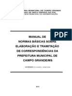 Manual de Normas Básicas Sobre Elaboração E Tramitação de Correspondências Da Prefeitura Municipal de Campo Grande/Ms