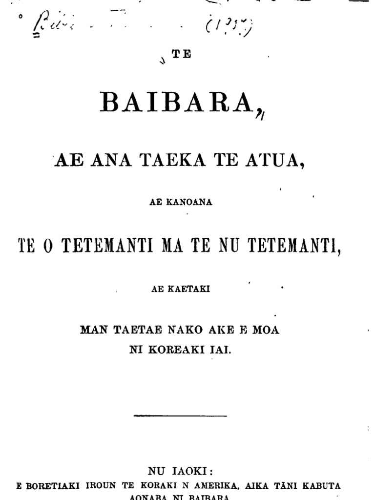 Kiribati Bible | PDF
