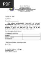 Invitation Letter - Rural Development Institute