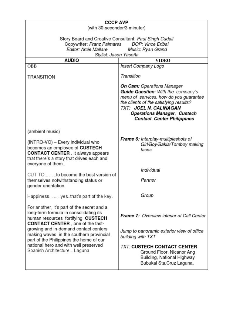 Custech Contact Center AVP Script | PDF | Business Process Outsourcing ...