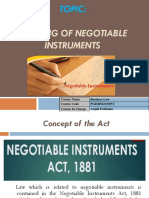 Meaning of Negotiable Instruments