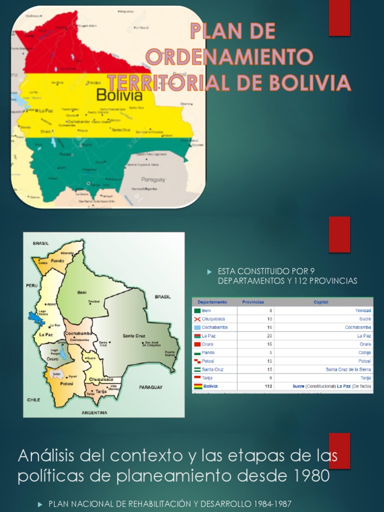 Plan de Ordenamiento Territorial Bolivia | PDF | Planificación ...