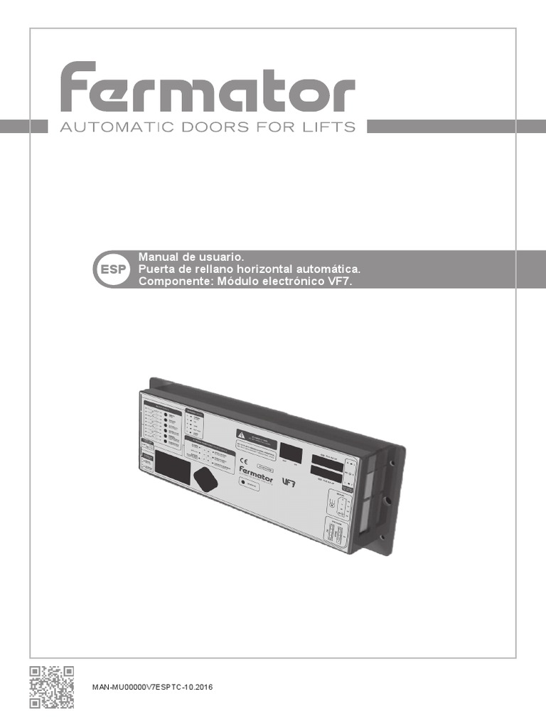 Fermator vf7 | PDF | Relé | Ascensor