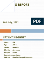 Morning Report Case: 16th July, 2012