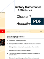 Introductory Mathematics & Statistics: Annuities