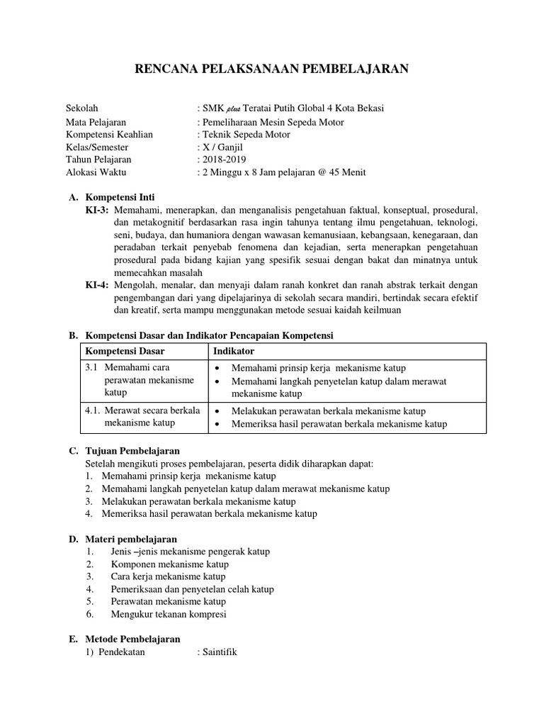 Rpp 3 1 Dan 4 1 Mekanisme Katup