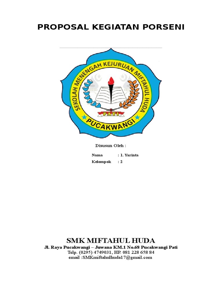 Proposal SMK Porseni | PDF