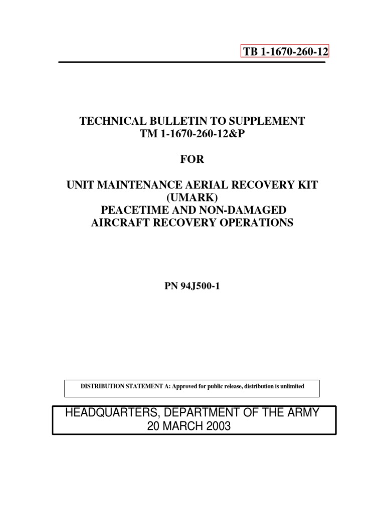 UMARK Manual for Aircraft Recovery Operations | PDF | Helicopter ...