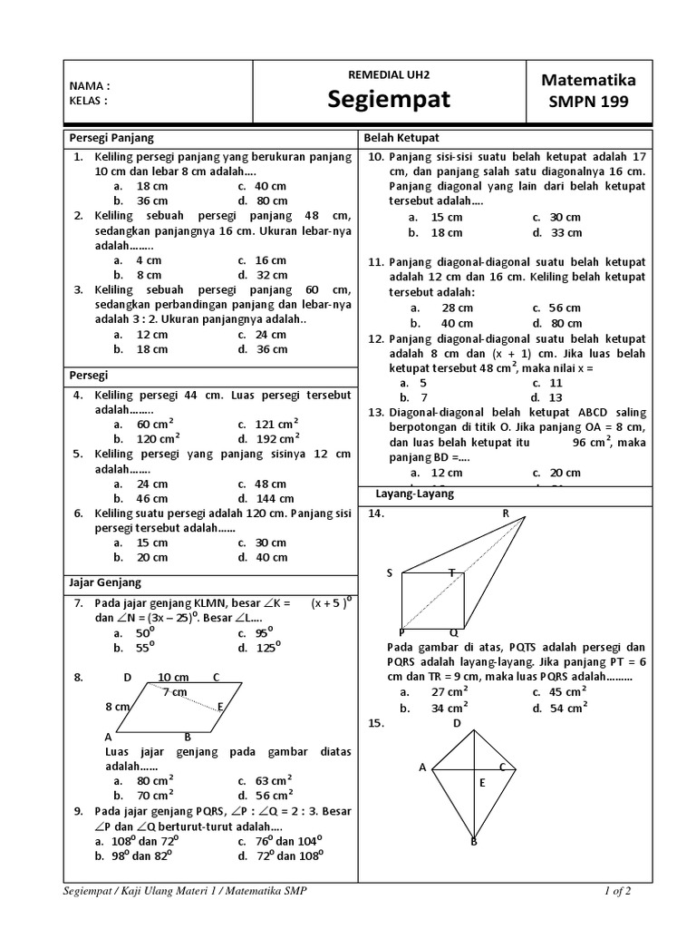 Soal Segiempat 2