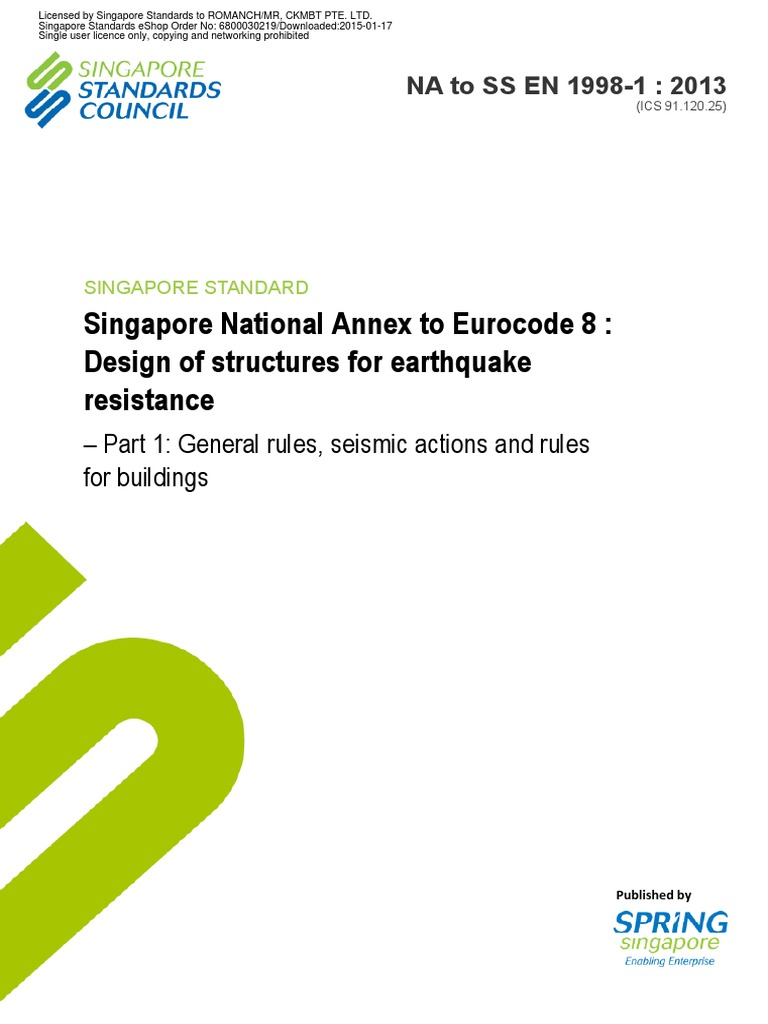 Singapore National Annexure To Eurocode 8 PDF | PDF | Masonry ...