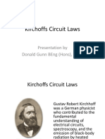 Kirchoffs Circuit Laws: Presentation by Donald Gunn Beng (Hons), Miet