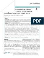 A Practical Approach To The Nutritional Management of Chronic Kidney Disease Patients in Cape Town, South Africa