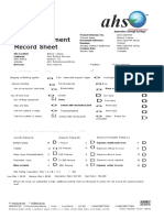 Risk Assessment Record Sheet: Assesso
