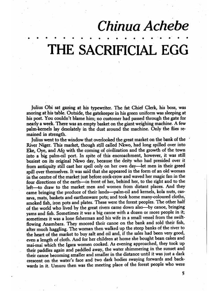 Chinua Achebe The Sacrificial Egg PDF
