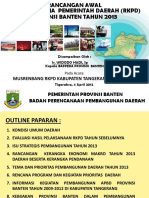Paparan Rancangan RKPD Provinsi Banten Pada Musrenbang Kabupaten Tangerang 0