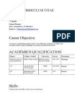 Career Objective: Curriculum Vitae