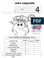 Examen Mensual 4to Grado Examen Mensual 2018 2019