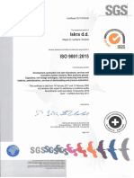 Certifikat ISO 9001 ISKRA d.d Eng