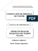 Operatividad de Maquinas de Confeccion Industrial PDF