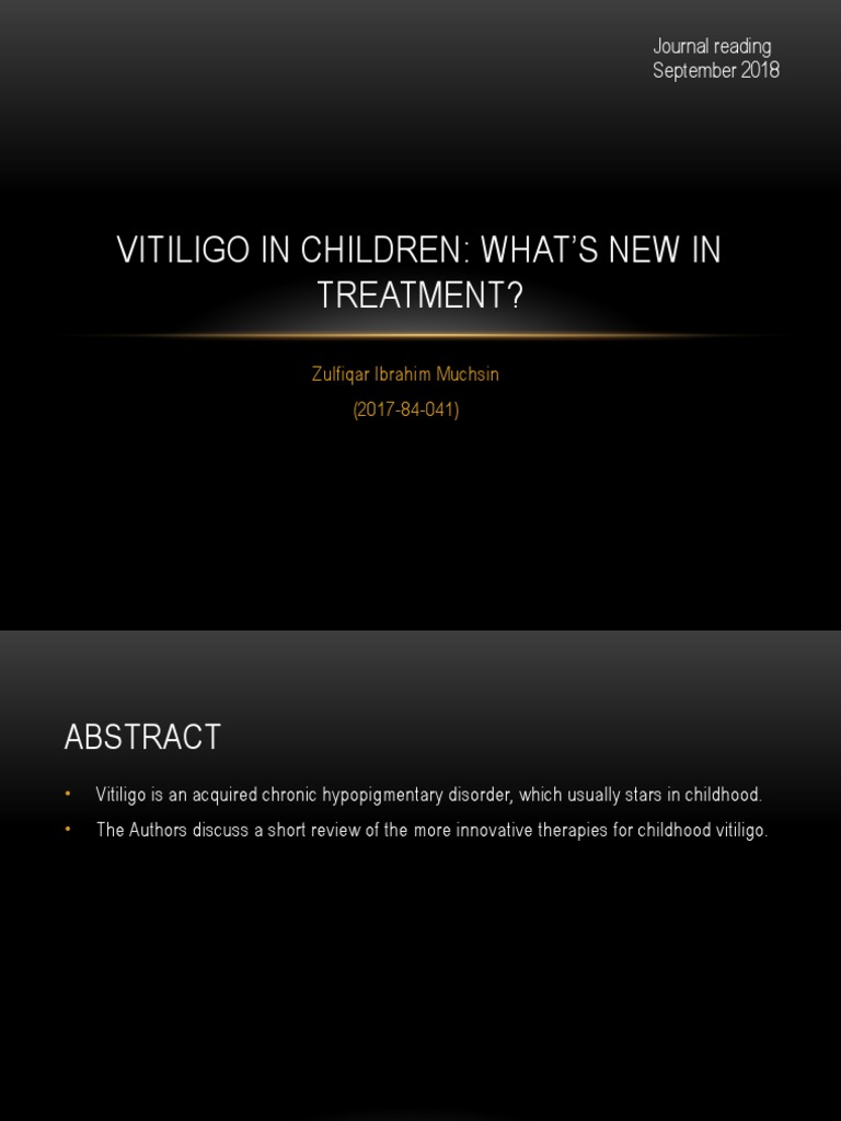 Vitiligo in Children | PDF | Ultraviolet | Clinical Medicine