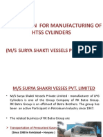 Presentation manufacturing HTSS cylinders