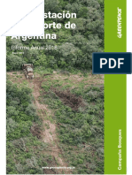 Deforestacion Norte Argentina - Greenpeace Informe Anual - 2018