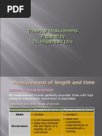 Theory of Measurements Prepared by Ts. Hisyamsani Idris