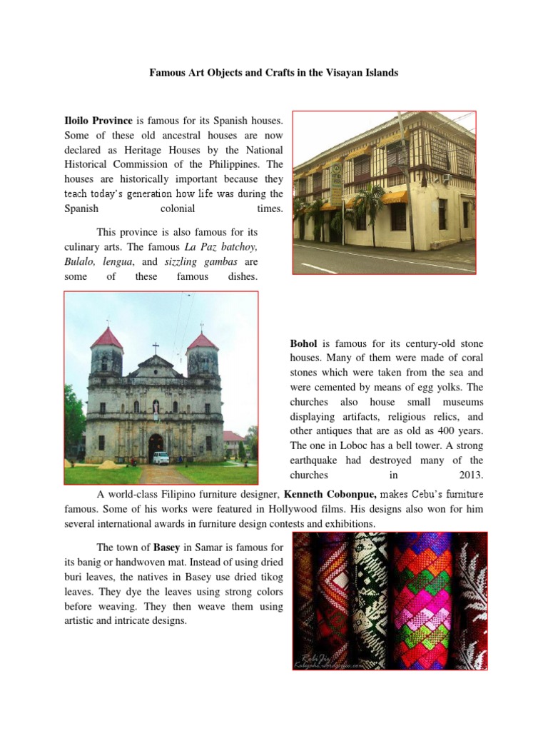 Arts and Crafts of the Visayas | PDF | Art Media | Vision