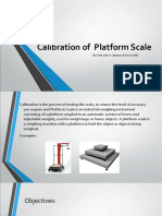 Calibration of Platform Scale: By: Kent John A. Caburnay & Jose Canillo