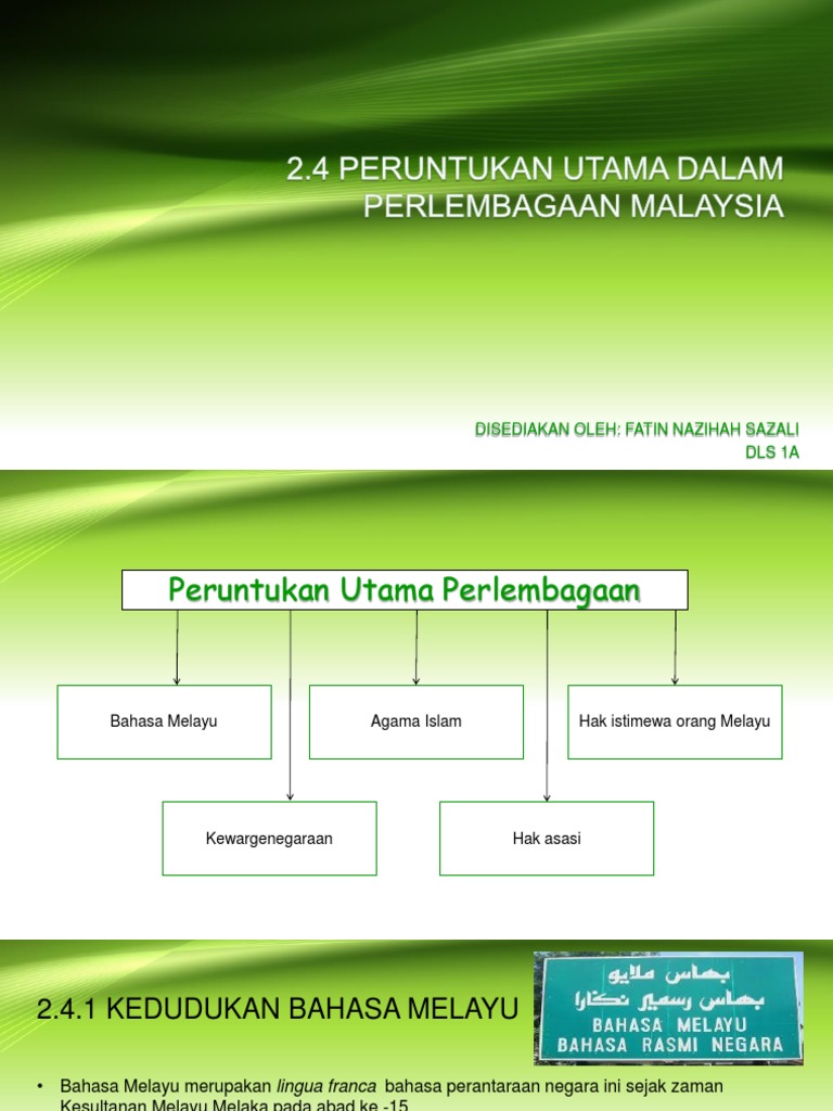 2 4 Peruntukan Utama Dalam Perlembagaan Malaysia Pdf