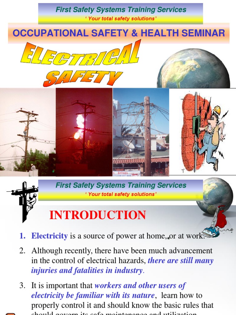 Occupational Safety & Health Seminar First Safety Systems Training