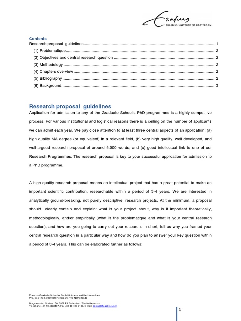 PhD Research Proposal Guidelines | PDF | Doctor Of Philosophy ...