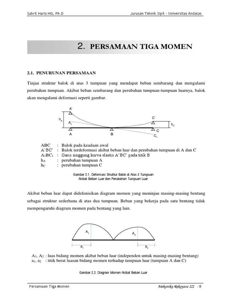 Persamaan Tiga Momen 1