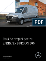 Listă de Preţuri Pentru Sprinter Furgon 500