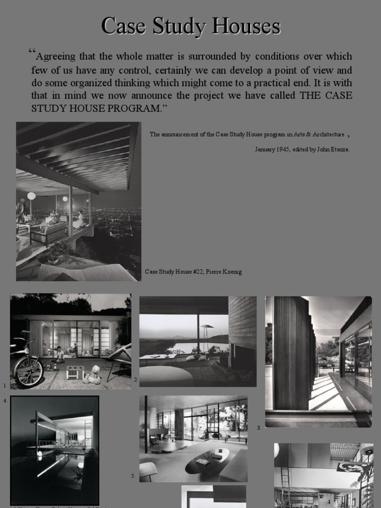 Case Study House Program Overview | PDF | Home & Garden