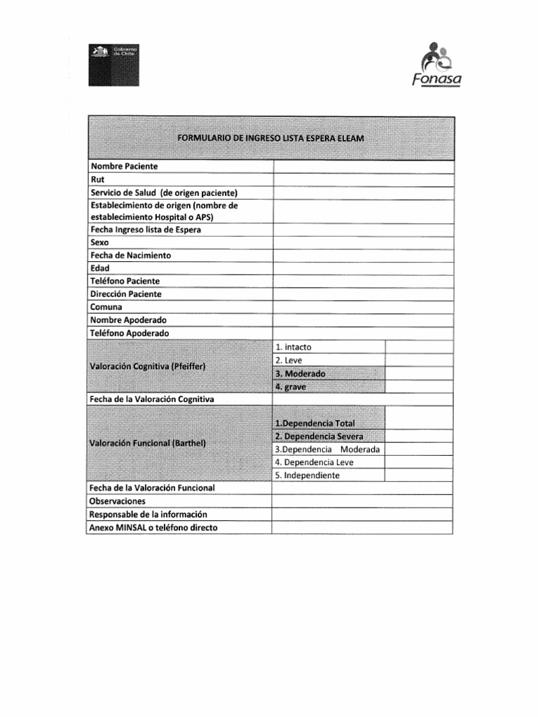 Formulario de Postulación ELEAM MINSAL | PDF | Ciencias sociales | Derecho