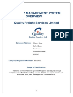 Quality Freight Services LTD ISO 9001 Quality Manual
