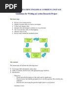 Guidelines For Writing An Action Research Project: Master in Teaching English As A Foreign Language