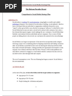 Social Media Strategy Plan