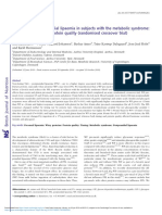 Pre-Meal and Postprandial Lipaemia in Subjects With The Metabolic Syndrome: Effects of Timing and Protein Quality (Randomised Crossover Trial)