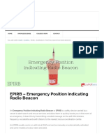 EPIRB - Emergency Position Indicating Radio Beacon Working