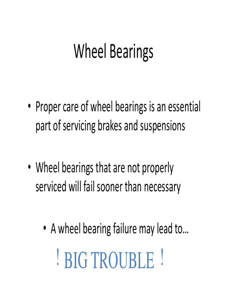 Wheel Bearing Inspection and Service Guide | PDF | Bearing (Mechanical ...