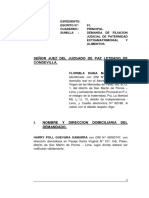 Demanda de Filiacion y Alimentos Flormila Diana