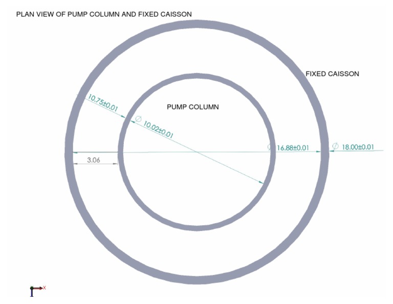 Plan View of Pump Column and Fixed Caisson V11 | PDF