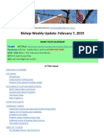 Bishop Weekly Update: February 7, 2019: Mark Your Calendar!