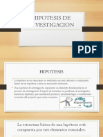 Hipotesis de Investigacion